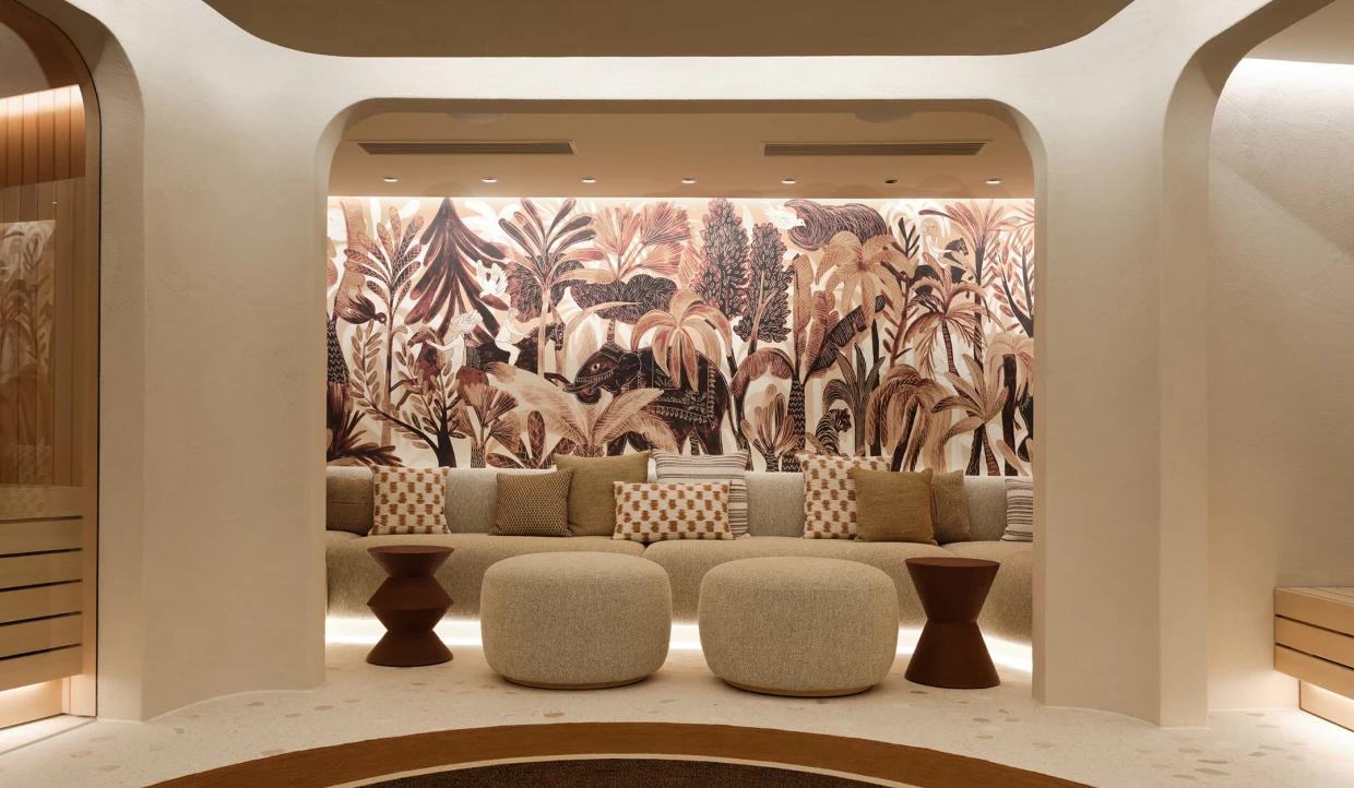 Cozy seating area with patterned cushions